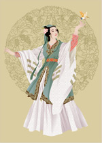 矢量古代美女
