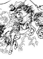 矢量三英战吕布