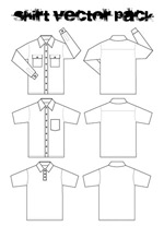 线描衬衫矢量素材