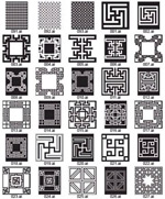 矢量韩国底纹