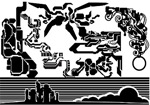 矢量潮流线条元素