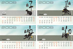 矢量2008月历