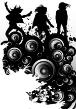 动感人物与喇叭矢