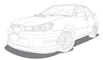 矢量线描汽车