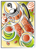 矢量咖啡主题插画