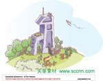 矢量漫画卡通场景_19