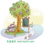 矢量漫画卡通场景_15