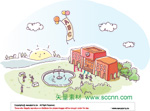 矢量漫画卡通场景_20
