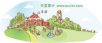 矢量漫画卡通场景_10