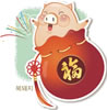 可爱韩国矢量猪_16
