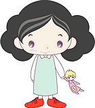 韩国小女孩矢量图_73