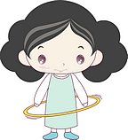 韩国小女孩矢量图_65