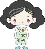 韩国小女孩矢量图_69