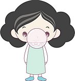 韩国小女孩矢量图_64