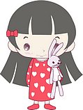 韩国小女孩矢量图_53