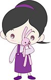 韩国小女孩矢量图_44