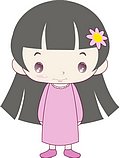 韩国小女孩矢量图_51