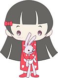 韩国小女孩矢量图_58