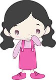 韩国小女孩矢量图_42