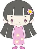 韩国小女孩矢量图_57