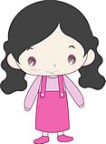韩国小女孩矢量图_41