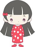 韩国小女孩矢量图_56