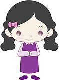 韩国小女孩矢量图_48