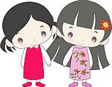 韩国小女孩矢量图_34