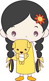 韩国小女孩矢量图_38