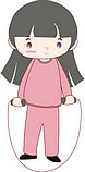 韩国小女孩矢量图_32