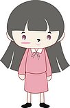 韩国小女孩矢量图_22