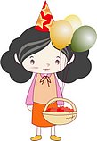 韩国小女孩矢量图_6