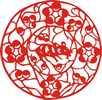 矢量剪纸图案-鼠