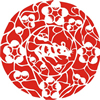 矢量剪纸图案-鼠
