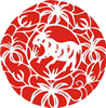 矢量剪纸图案-牛